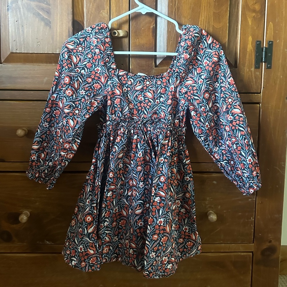 Crewcuts blue, gray, white and orange Floral Dress